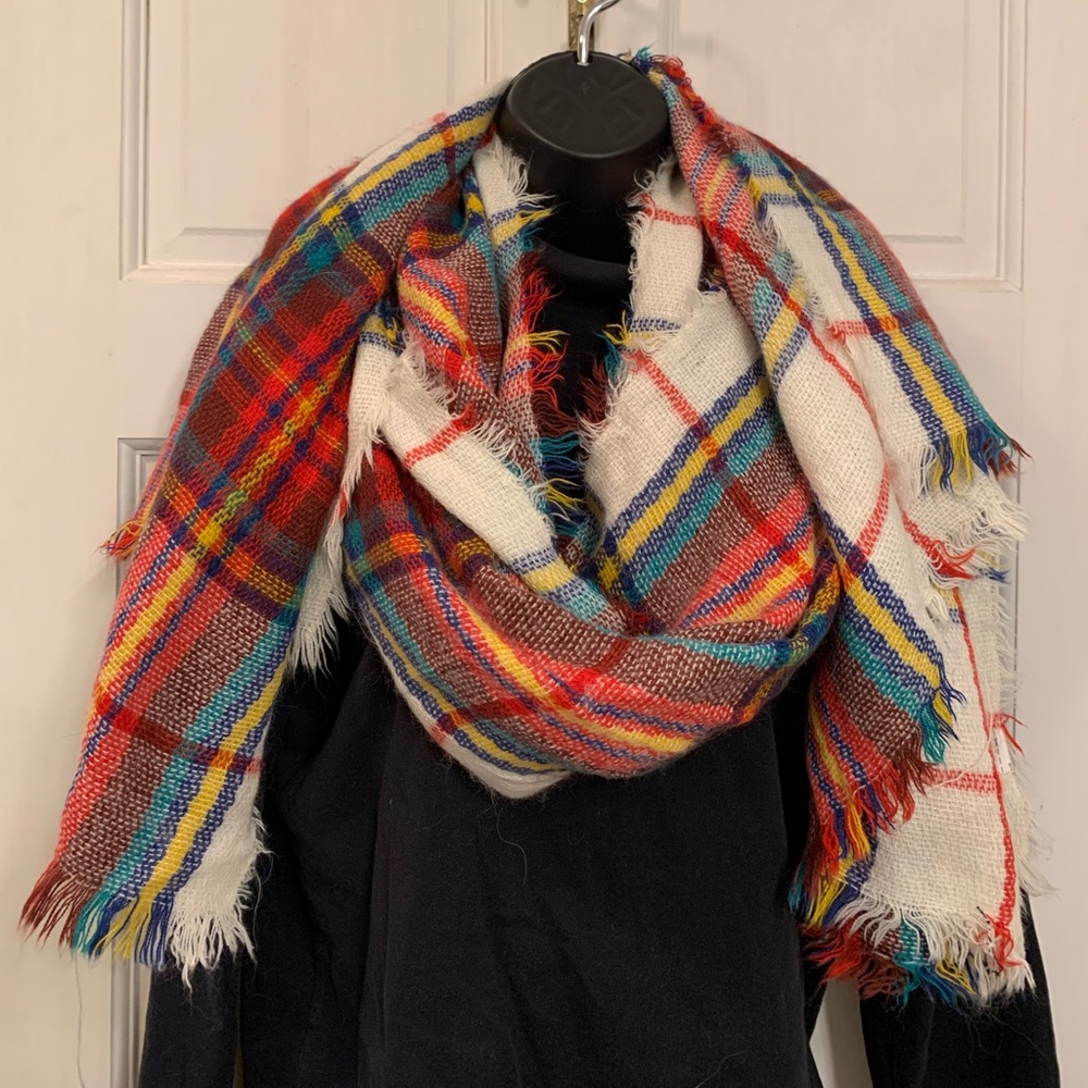 Flannel Plaid Thick Chunky Scarf